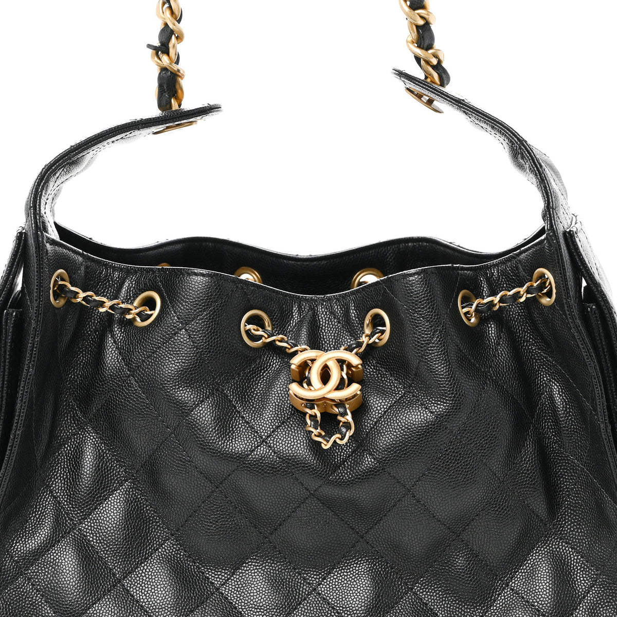 Caviar Quilted Small Chanel 25 Handbag Black