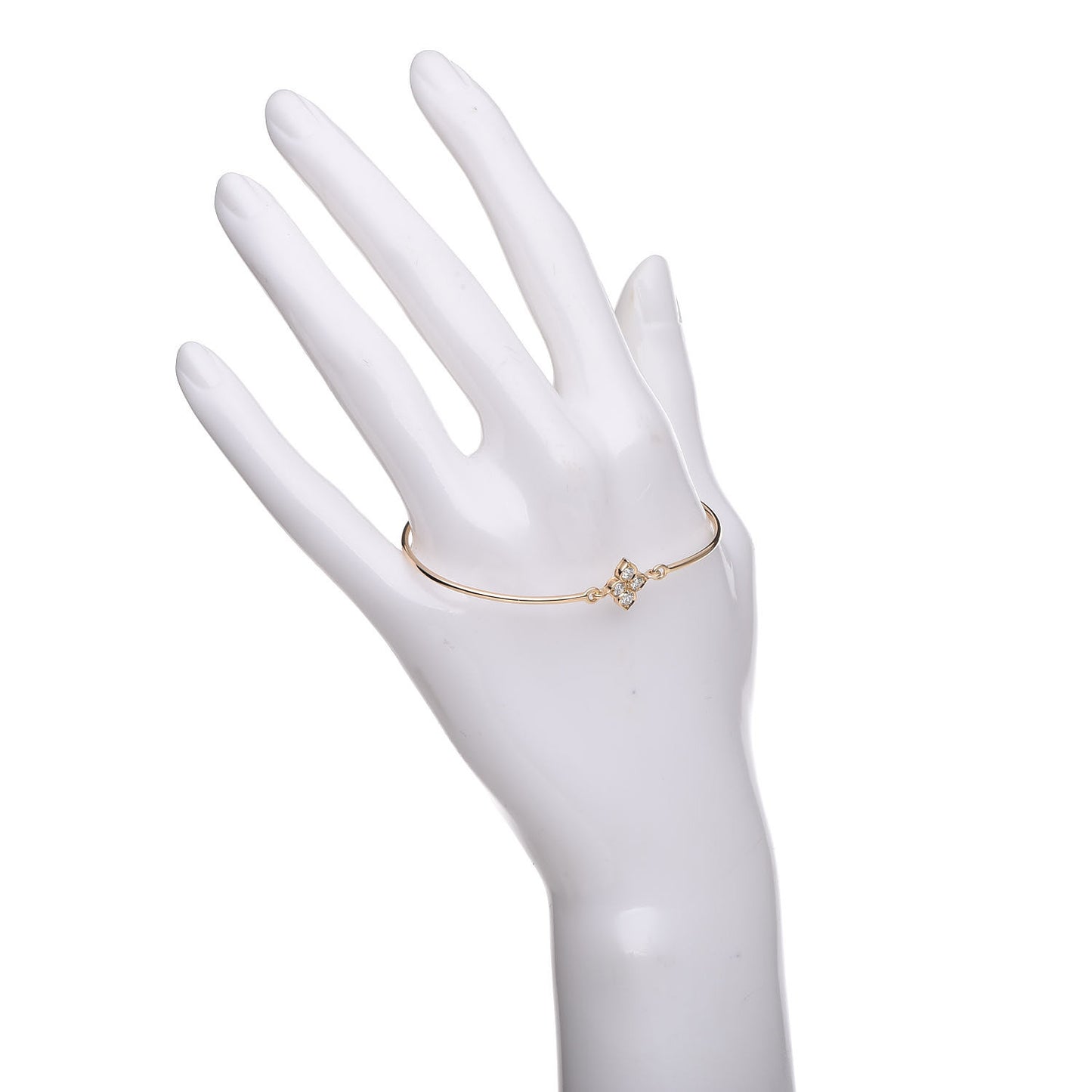 18K Yellow Gold Diamond Hindu Floral Bracelet