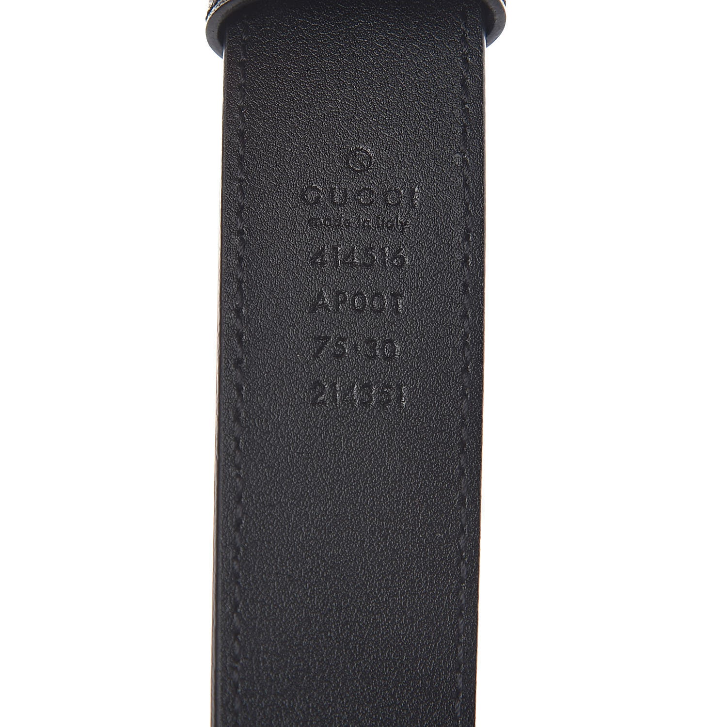 Gucci Calfskin Double G 30mm Belt 75 30 Black 6 of 6