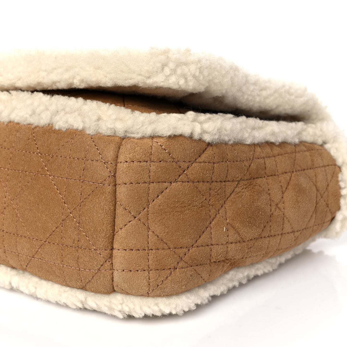 Shearling Cannage Large Caro Bag Camel