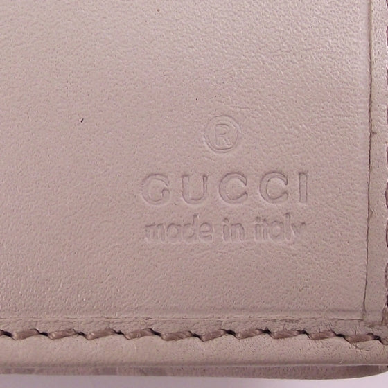 Gucci Guccissima Margaux Calfskin Metal Bar Continental Flap Wallet Cream 7 of 10