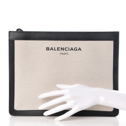 Balenciaga Cotton Canvas Ligne Pouch Black 2 of 9
