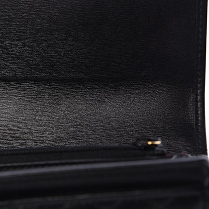 Gucci Calfskin Web Trapuntata GG Continental Wallet Black 12 of 12