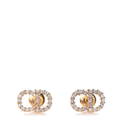 Christian Dior Crystal Clair D Lune Earrings Gold 1 of 3