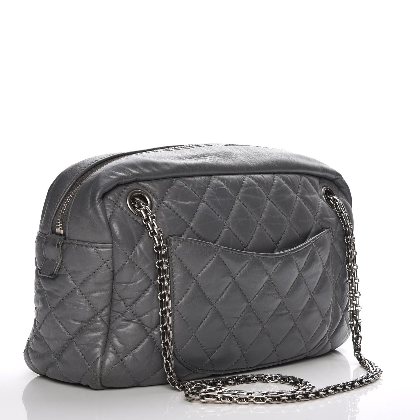 Aged Calfskin Reissue Medium Camera Case Gray