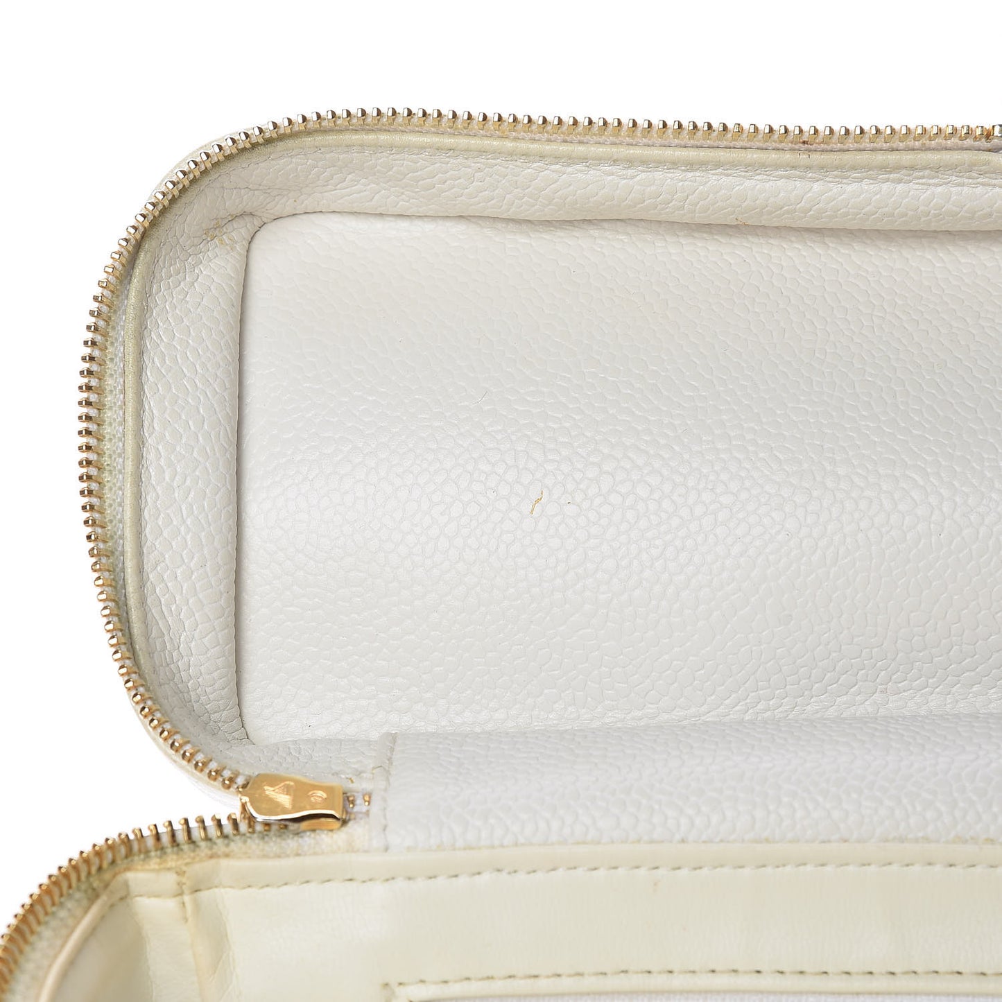Caviar Quilted Camera Case White