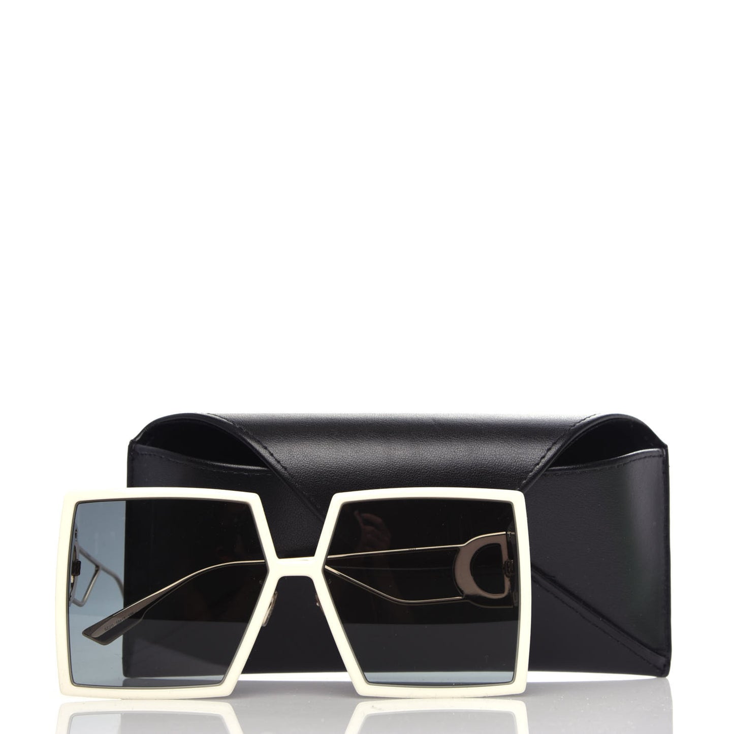 Square 30 Montaigne Sunglasses White