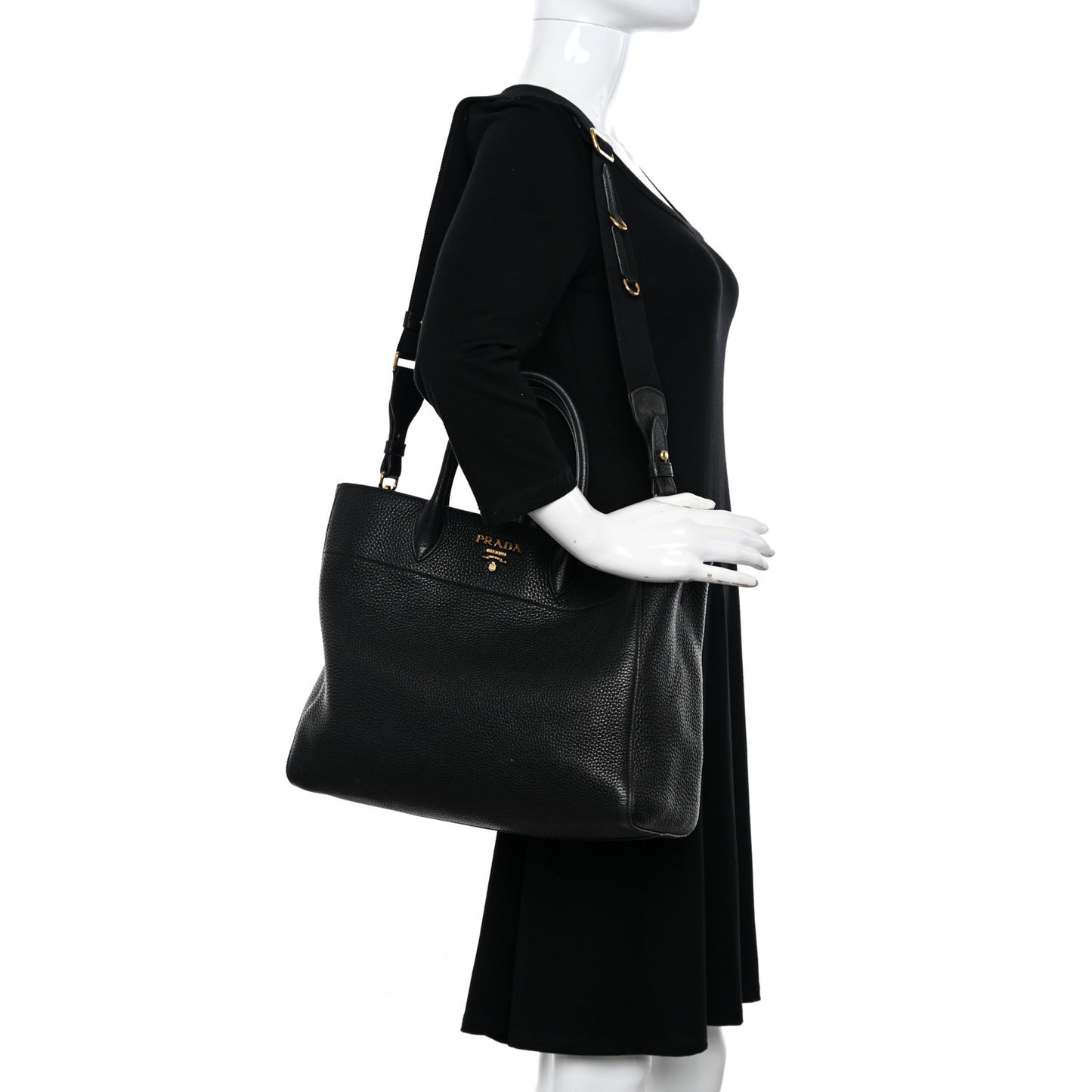 Vitello Phenix Tote Black