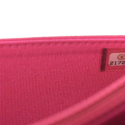 Chanel Lambskin Quilted Diamond CC Wallet On Chain WOC Pink 9 of 10