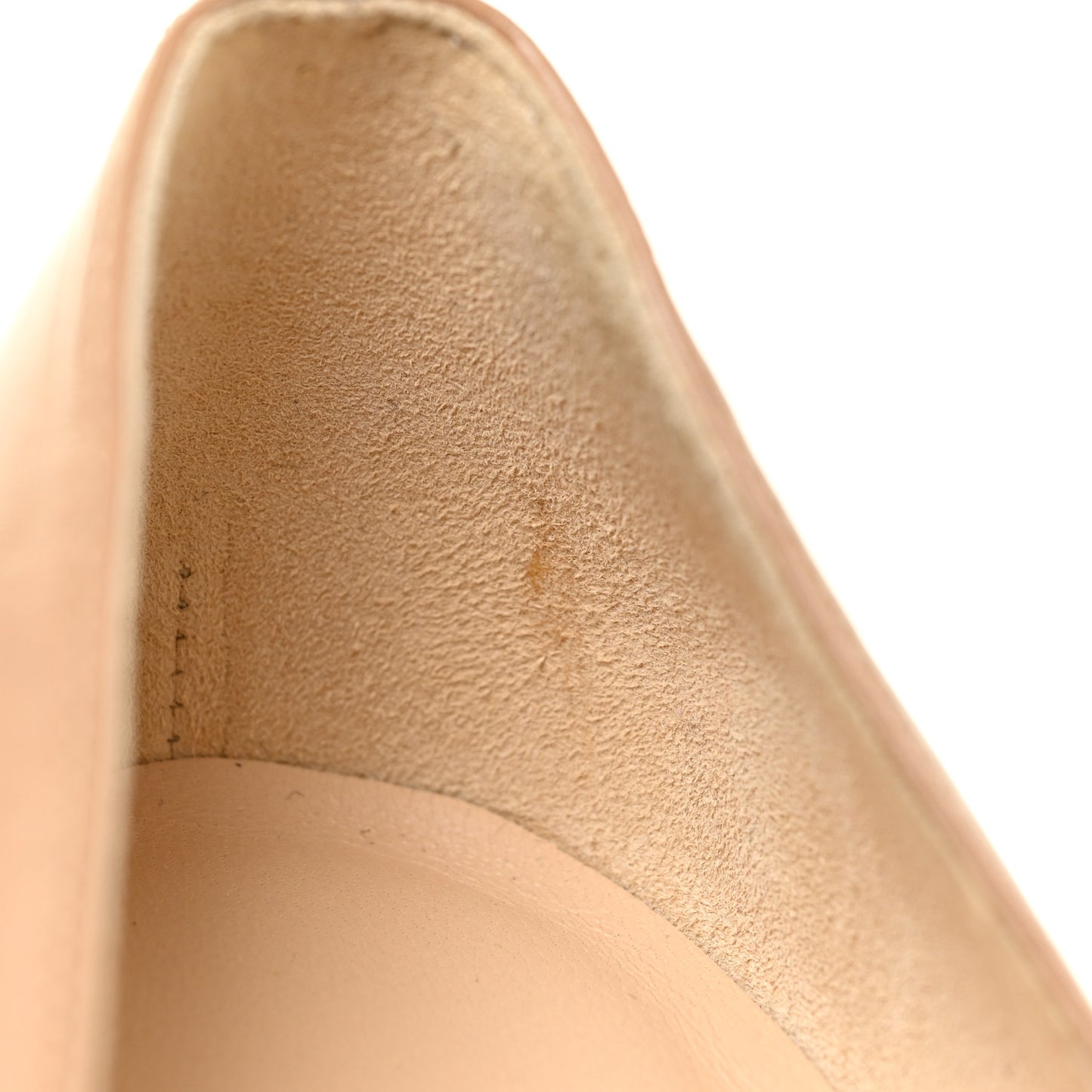 Lambskin Cork Chain CC Peep Toe Pumps 37 37.5 Beige