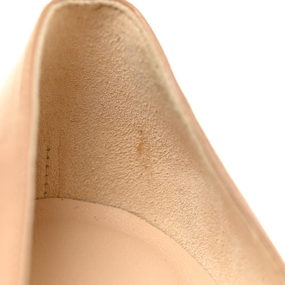 Chanel Lambskin Cork Chain CC Peep Toe Pumps 37 37.5 Beige 12 of 15
