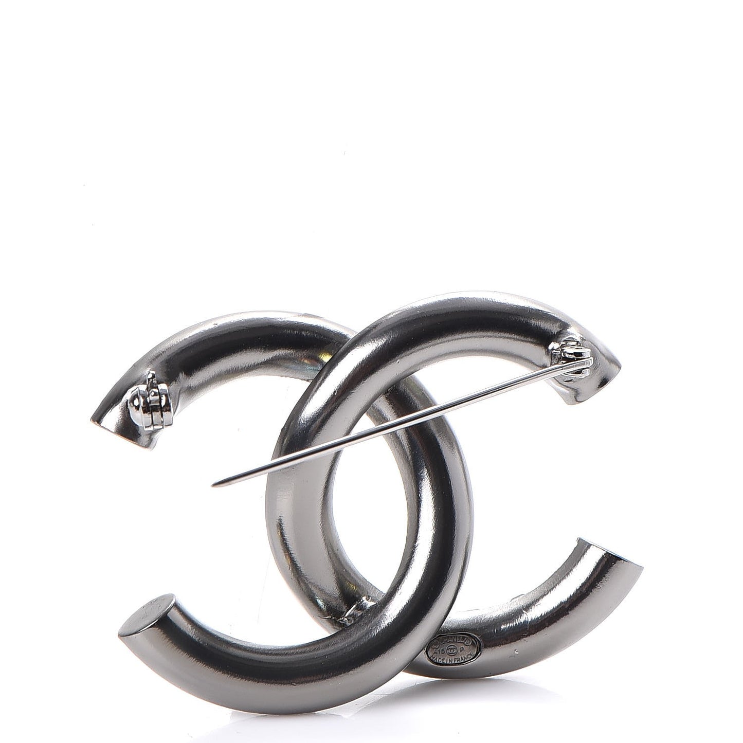 Ruthenium Crystal Baguette CC Brooch Multicolor