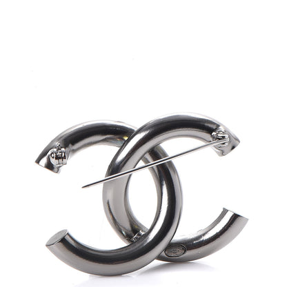 Chanel Ruthenium Crystal Baguette CC Brooch Multicolor 3 of 5