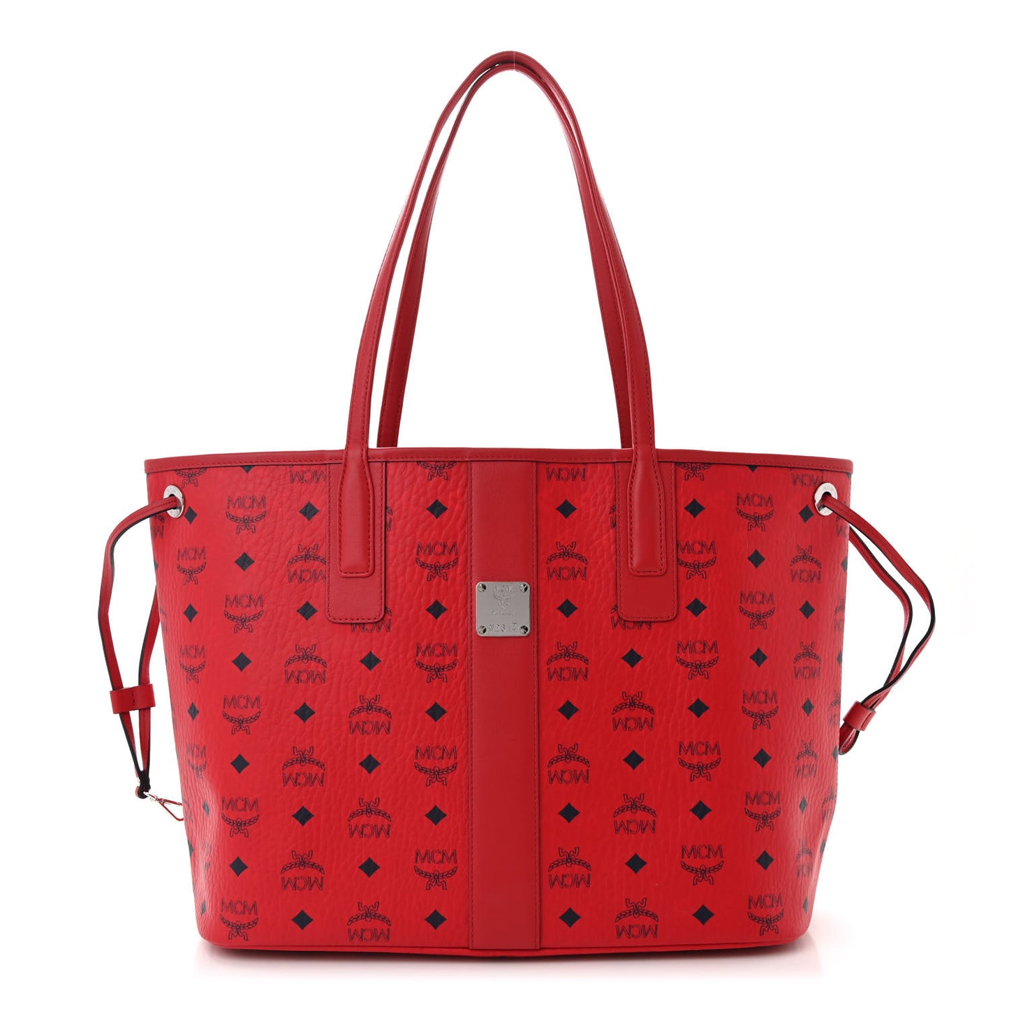 Visetos Medium Liz Reversible Shopper Tote Candy Red