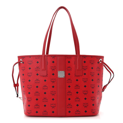 MCM Visetos Medium Liz Reversible Shopper Tote Candy Red 1 of 20