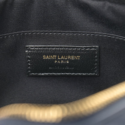 Saint Laurent Calfskin Matelasse Monogram Lou Camera Bag Deep Marine 6 of 9