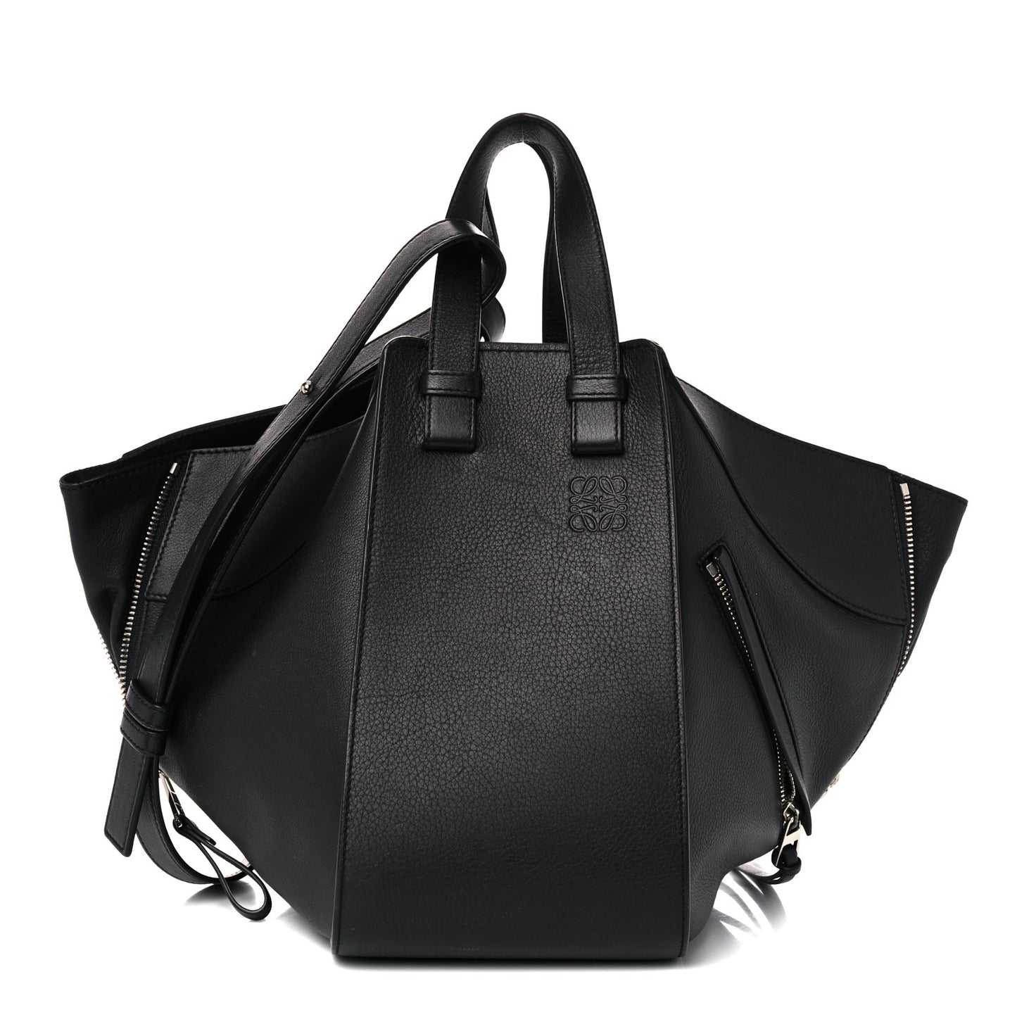 Calfskin Small Hammock Shoulder Bag Black