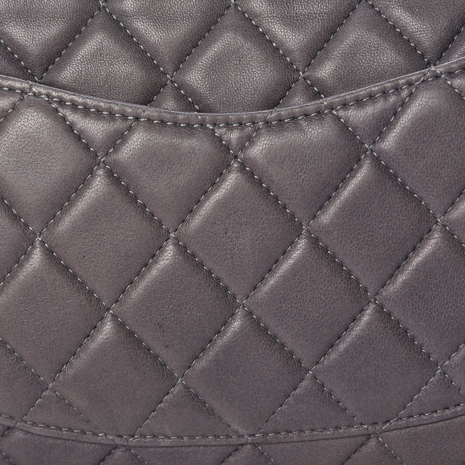 Chanel Lambskin Quilted Medium Double Flap Bijoux Chain Grey 13 of 20