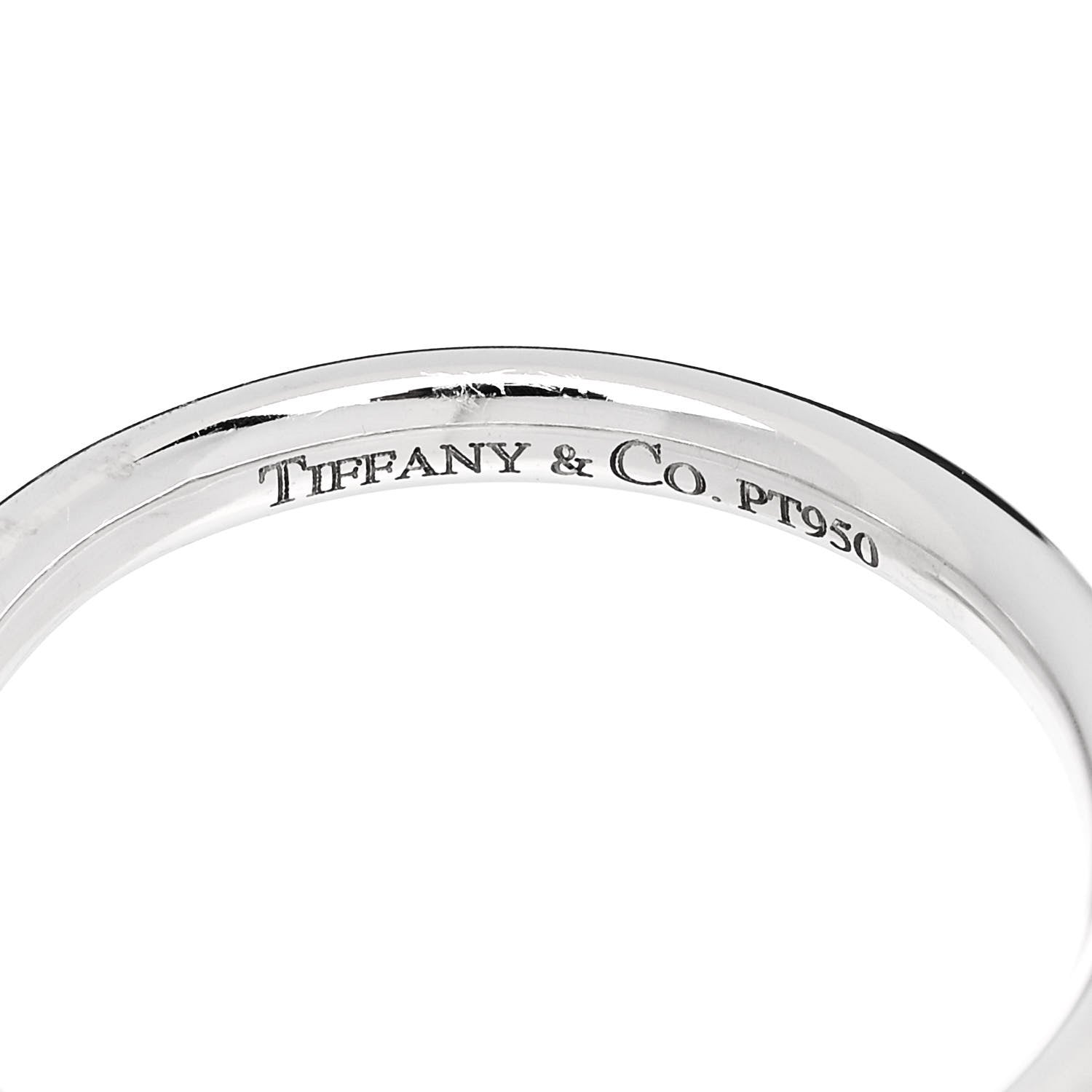 Tiffany Platinum Yellow Diamond Elsa Peretti Wedding Band Ring 51 5.75 4 of 6