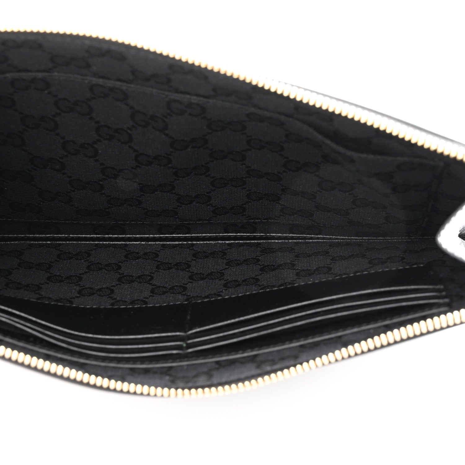 Gucci Calfskin Horsebit 1955 Wristlet Pouch Black 5 of 11