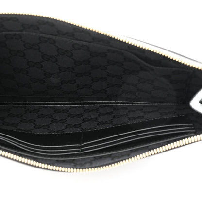 Gucci Calfskin Horsebit 1955 Wristlet Pouch Black 5 of 11