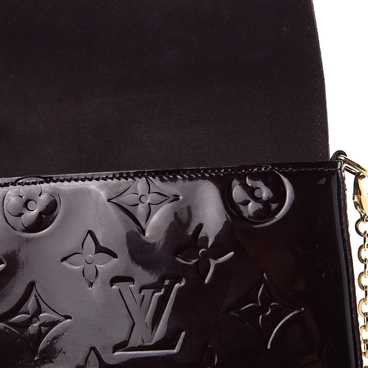 Louis Vuitton Vernis Pochette Felicie Chain Wallet Amarante 9 of 14
