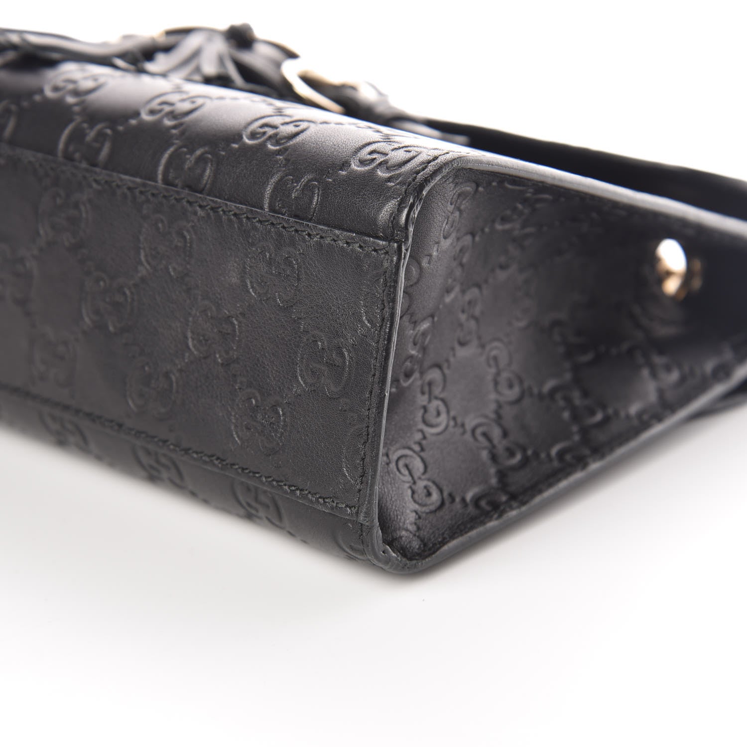 Gucci Guccissima Medium Emily Chain Shoulder Bag Black 6 of 12