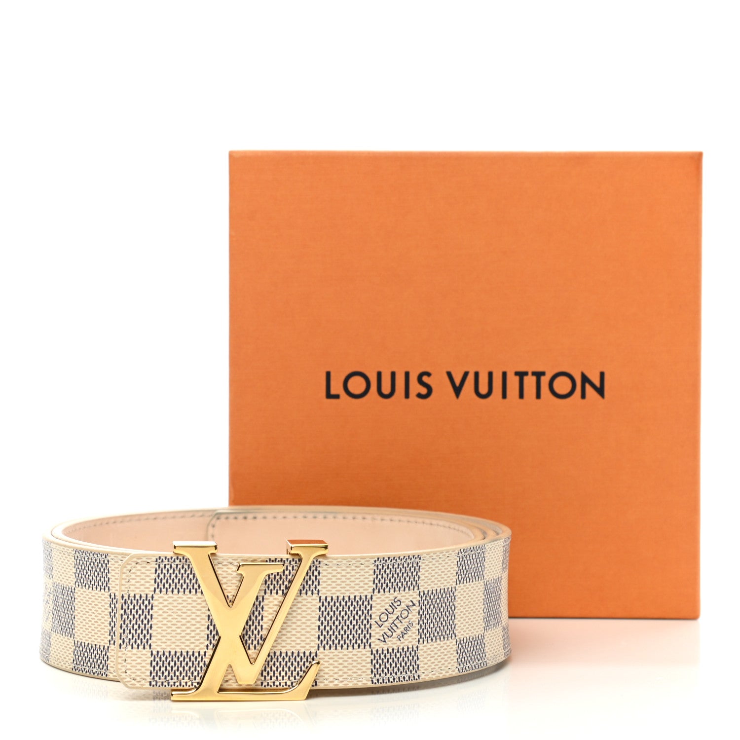 Louis Vuitton Damier Azur LV Initiales Belt 100 40 9 of 9