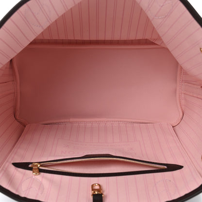 Louis Vuitton Damier Ebene Neo Neverfull MM Rose Ballerine 6 of 9