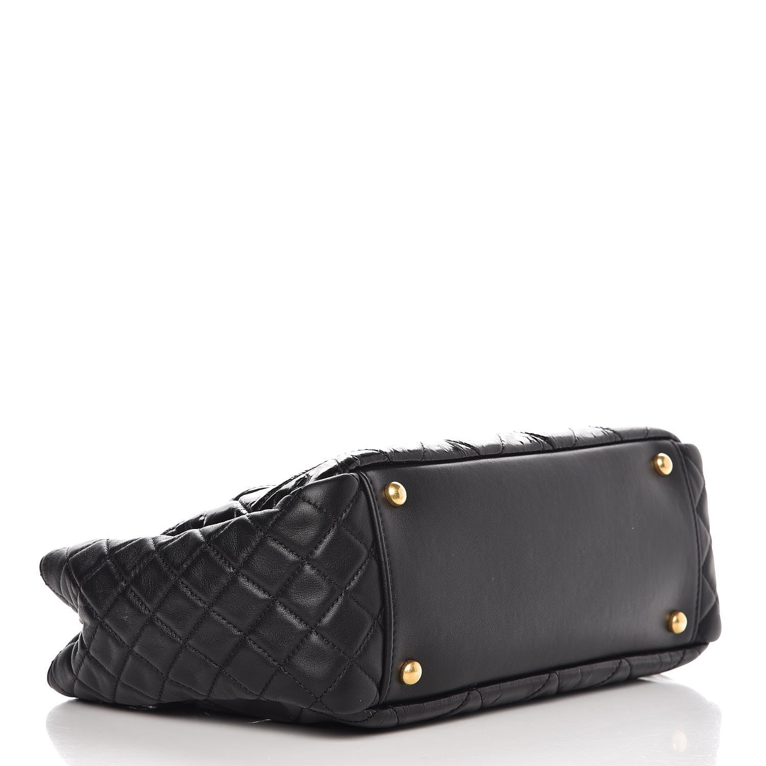 Chanel Glazed Crinkled Calfskin Medium East West Flap Black 4 of 7