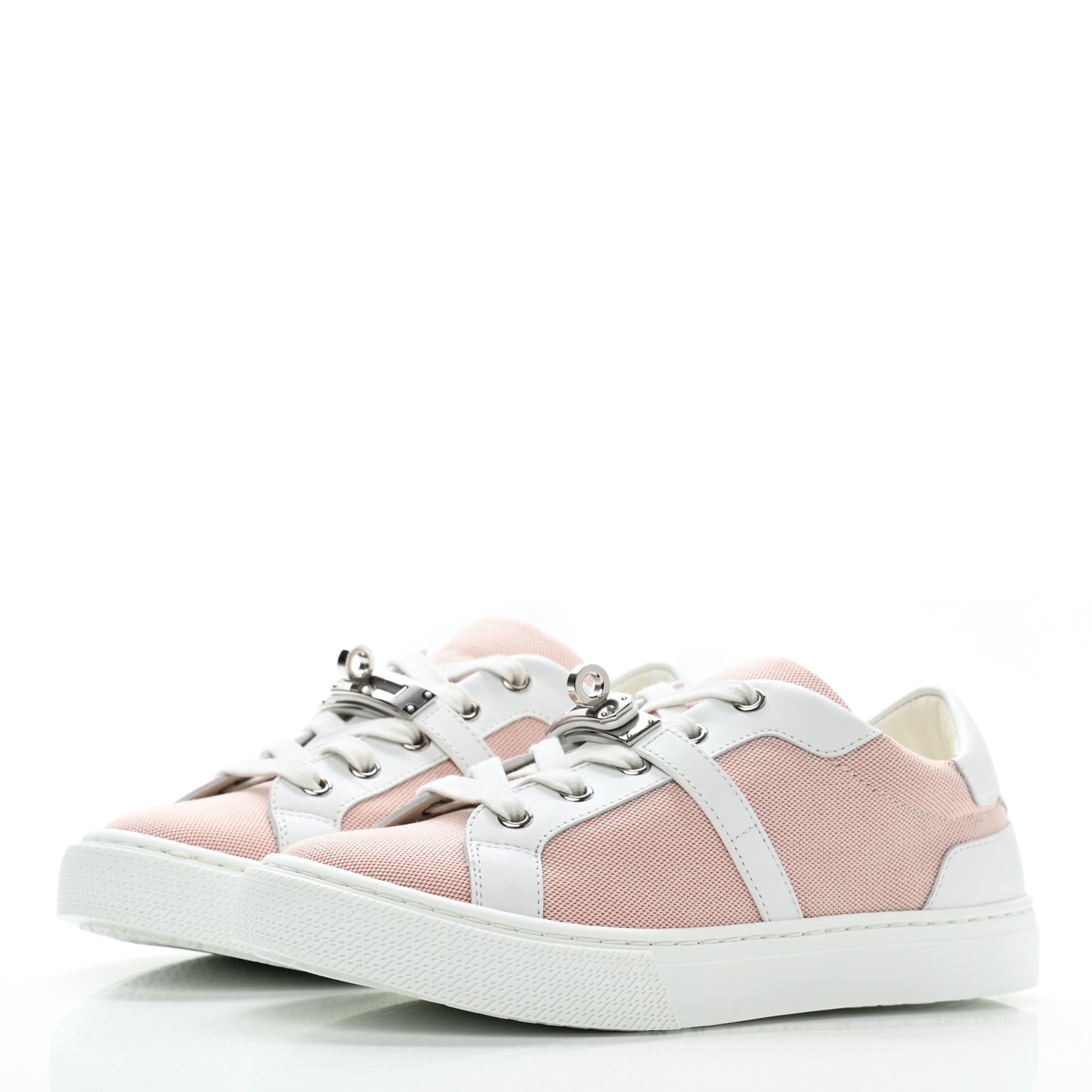 Calfskin Canvas Day Sneakers 35.5 Framboise White