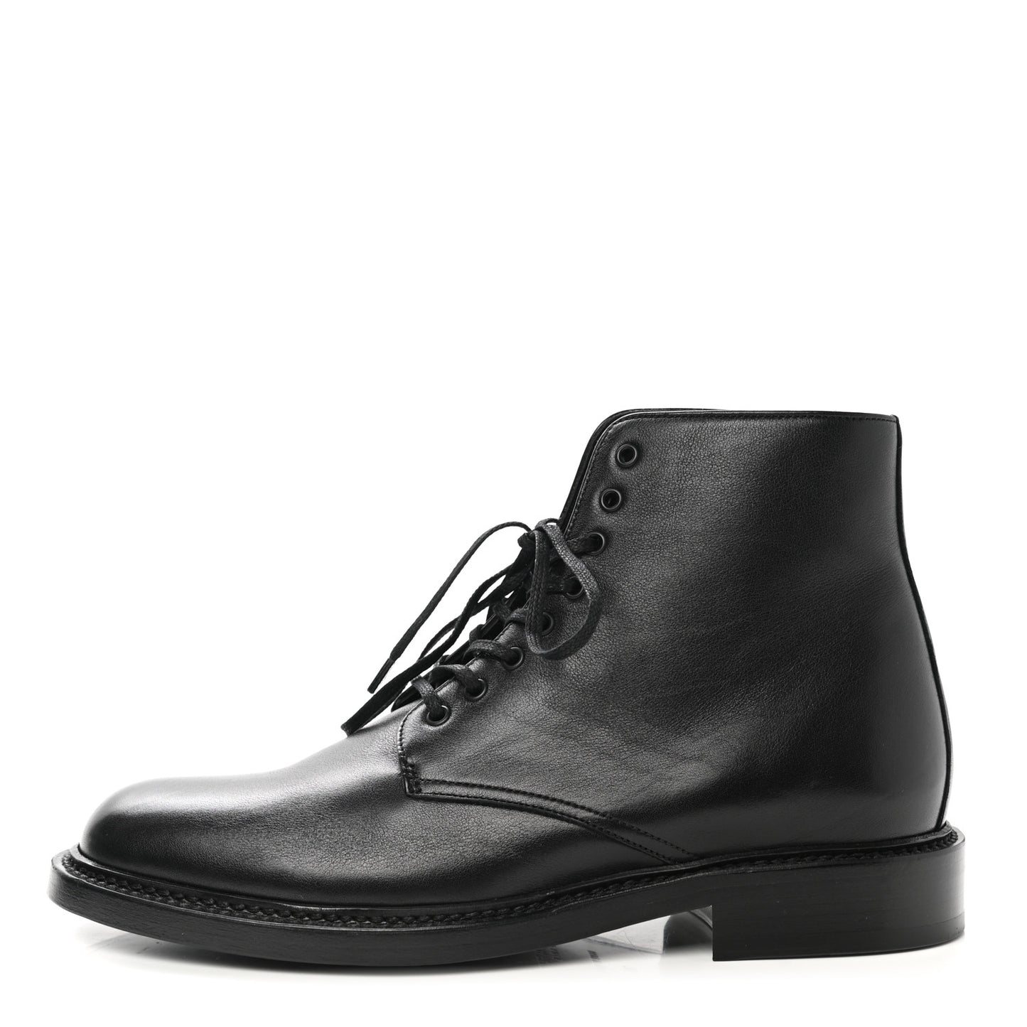 Calfskin Army 25 Lace Up Booties 38 Black