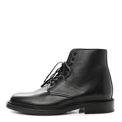 Saint Laurent Calfskin Army 25 Lace Up Booties 38 Black 1 of 9