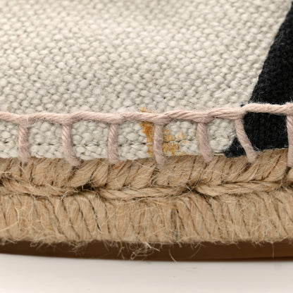 Chanel Linen CC Espadrilles 40 Beige Black 10 of 11