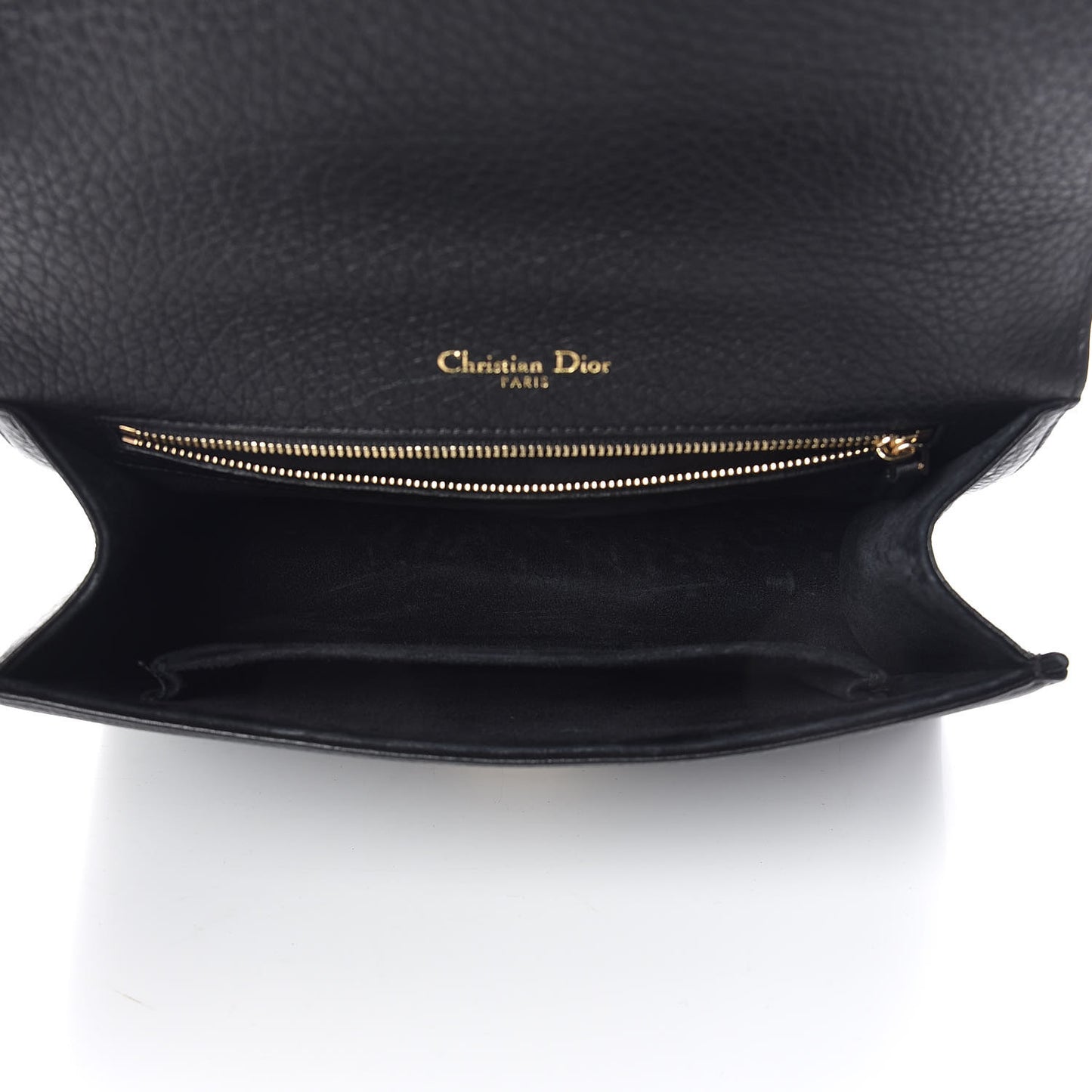 Grained Calfskin Medium Diorama Flap Bag Black