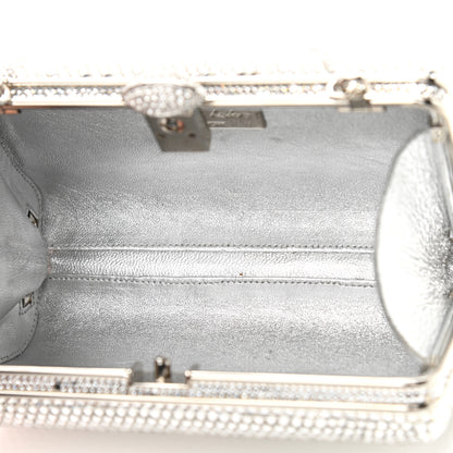 Judith Leiber Swarovski Crystal Minaudiere Clutch Silver 4 of 7