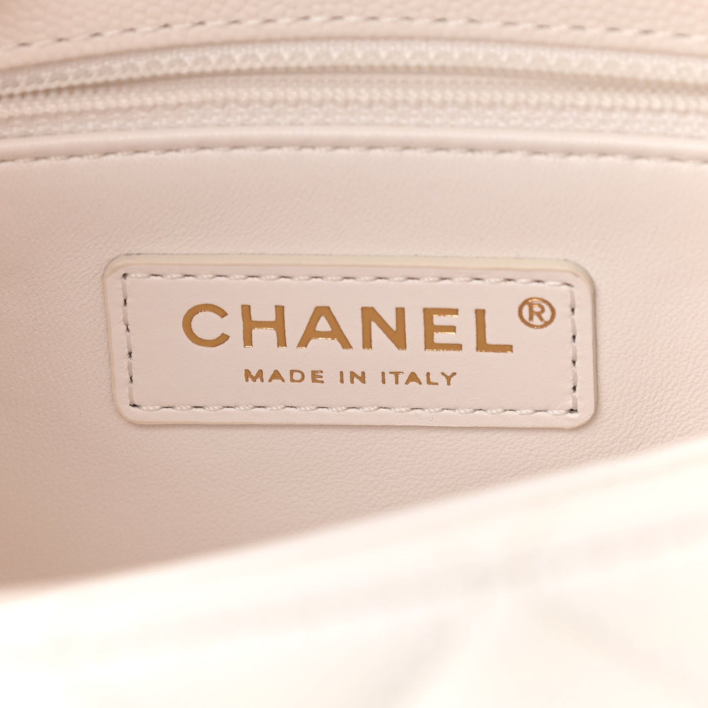 Caviar Quilted Mini Coco Handle Flap White