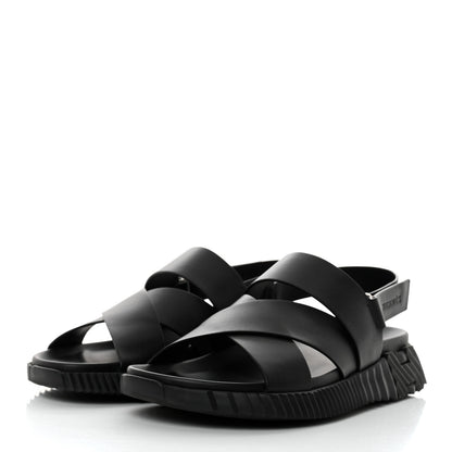 Hermes Calfskin Goatskin Mens Electric Sandals 43 Black 3 of 9