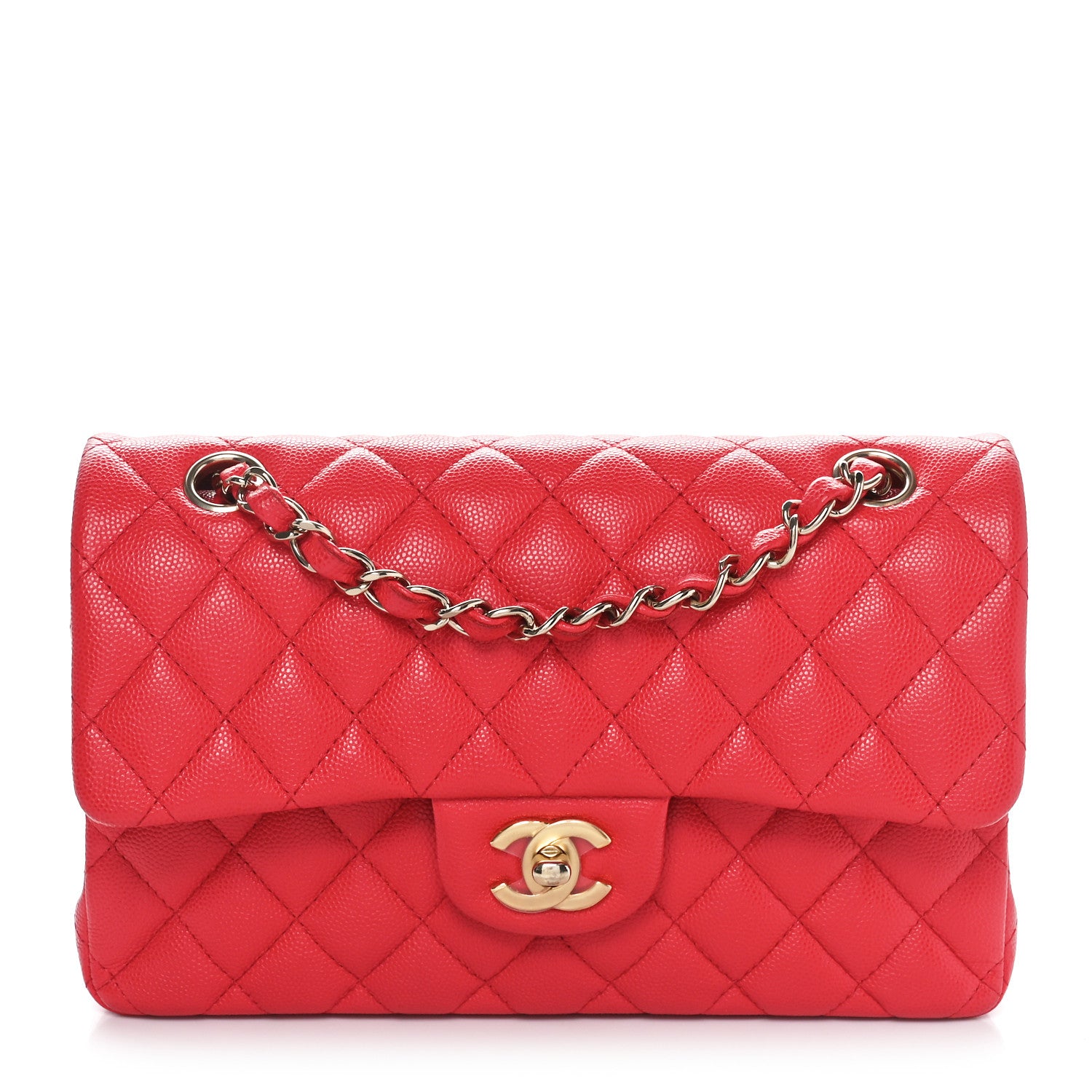 Chanel Caviar Quilted Small Double Flap Red 1 of 10
