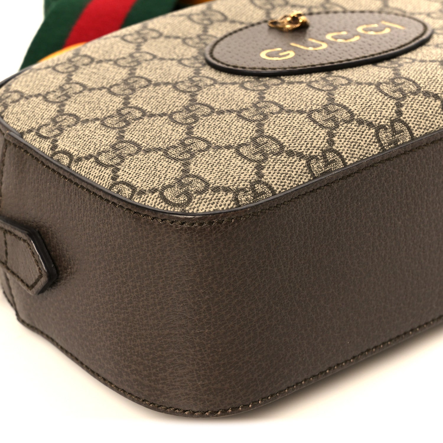 Gucci GG Supreme Monogram Web Neo Vintage Shoulder Bag Beige New Acero Crop 9 of 10
