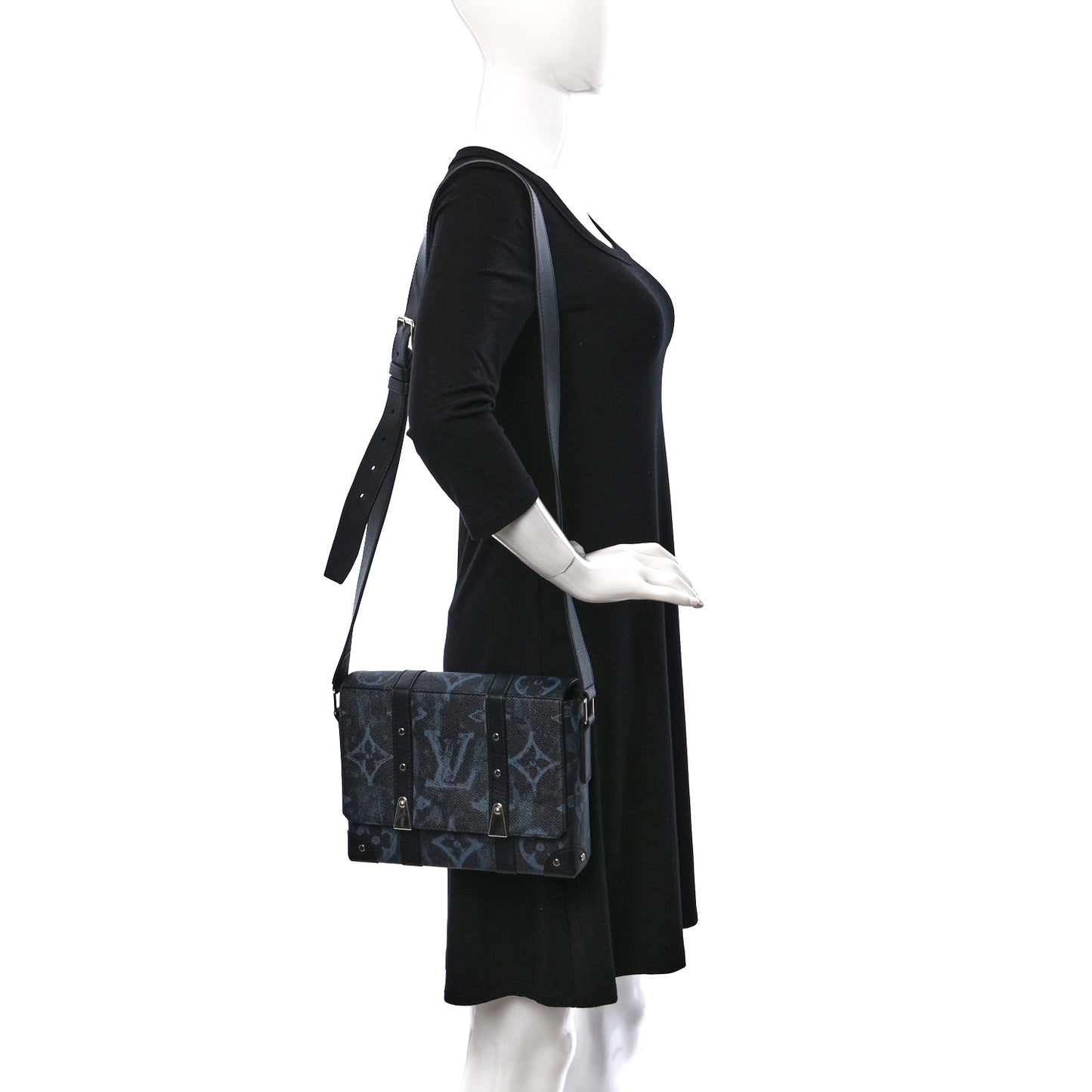 Monogram Pastel Trunk Messenger Black