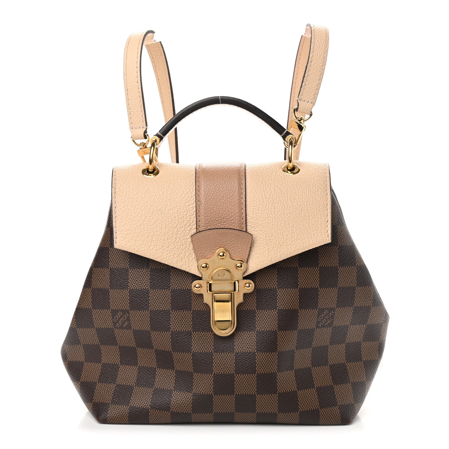 Damier Ebene Clapton Backpack Creme
