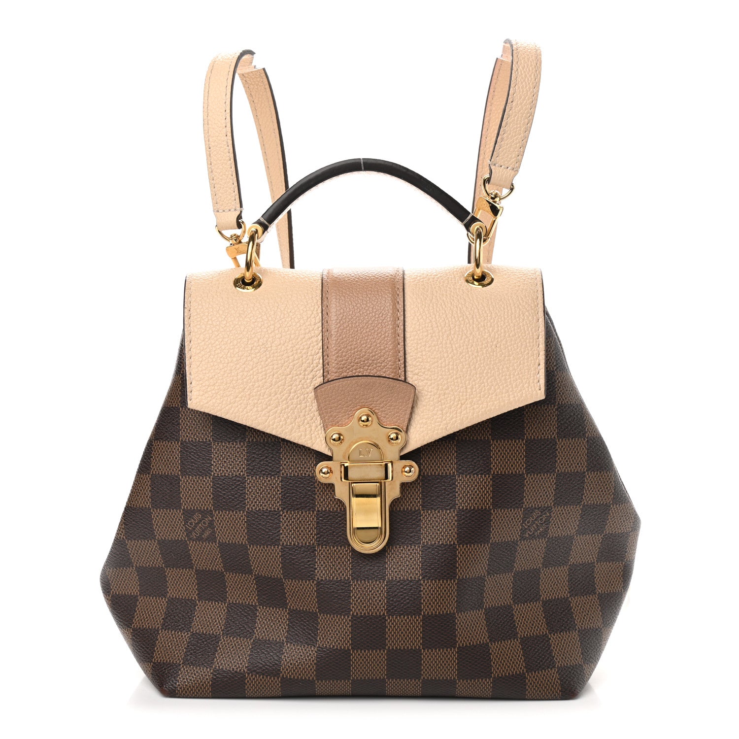 Louis Vuitton Damier Ebene Clapton Backpack Creme 1 of 10
