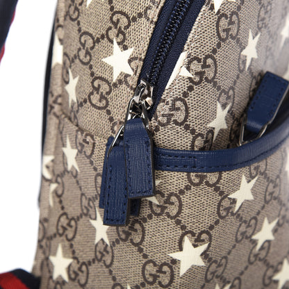 Gucci GG Supreme Monogram Stars Childrens Backpack Beige Ebony Yellow Royal 12 of 12