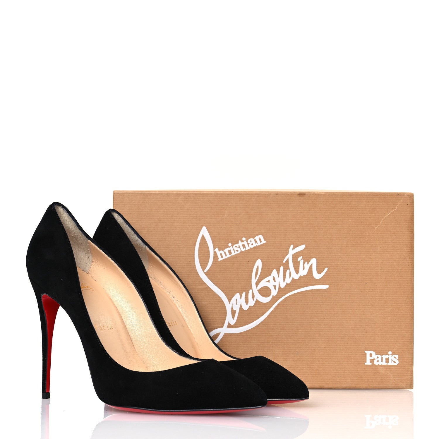 Christian Louboutin Suede Pigalle Follies 100 Pumps 39.5 Black 11 of 11