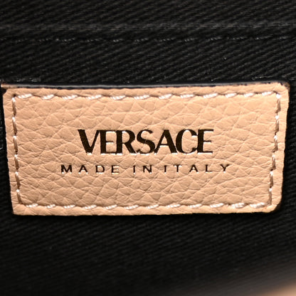 Versace Grained Calfskin Virtus Shoulder Bag Beige 6 of 10