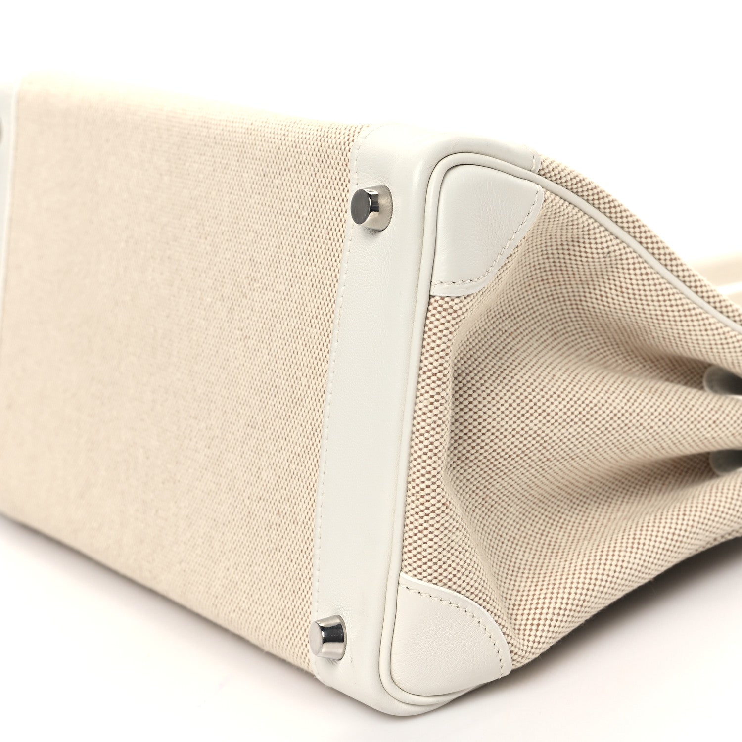 Hermes Toile Swift Birkin 30 White 10 of 12