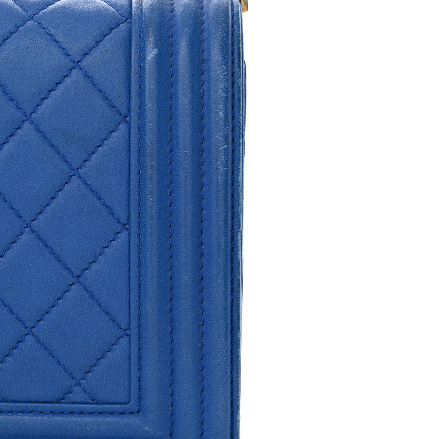 Chanel Lambskin Quilted Medium Boy Flap Blue 15 of 17
