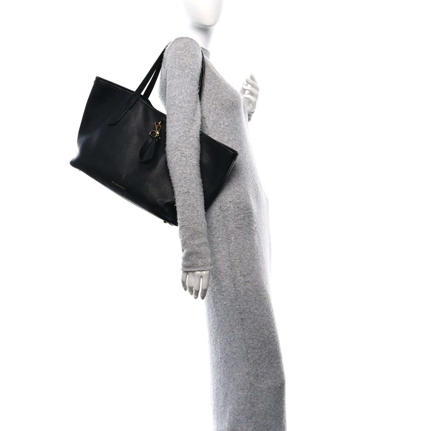 Grainy Calfskin Medium Honeybrook Tote Black