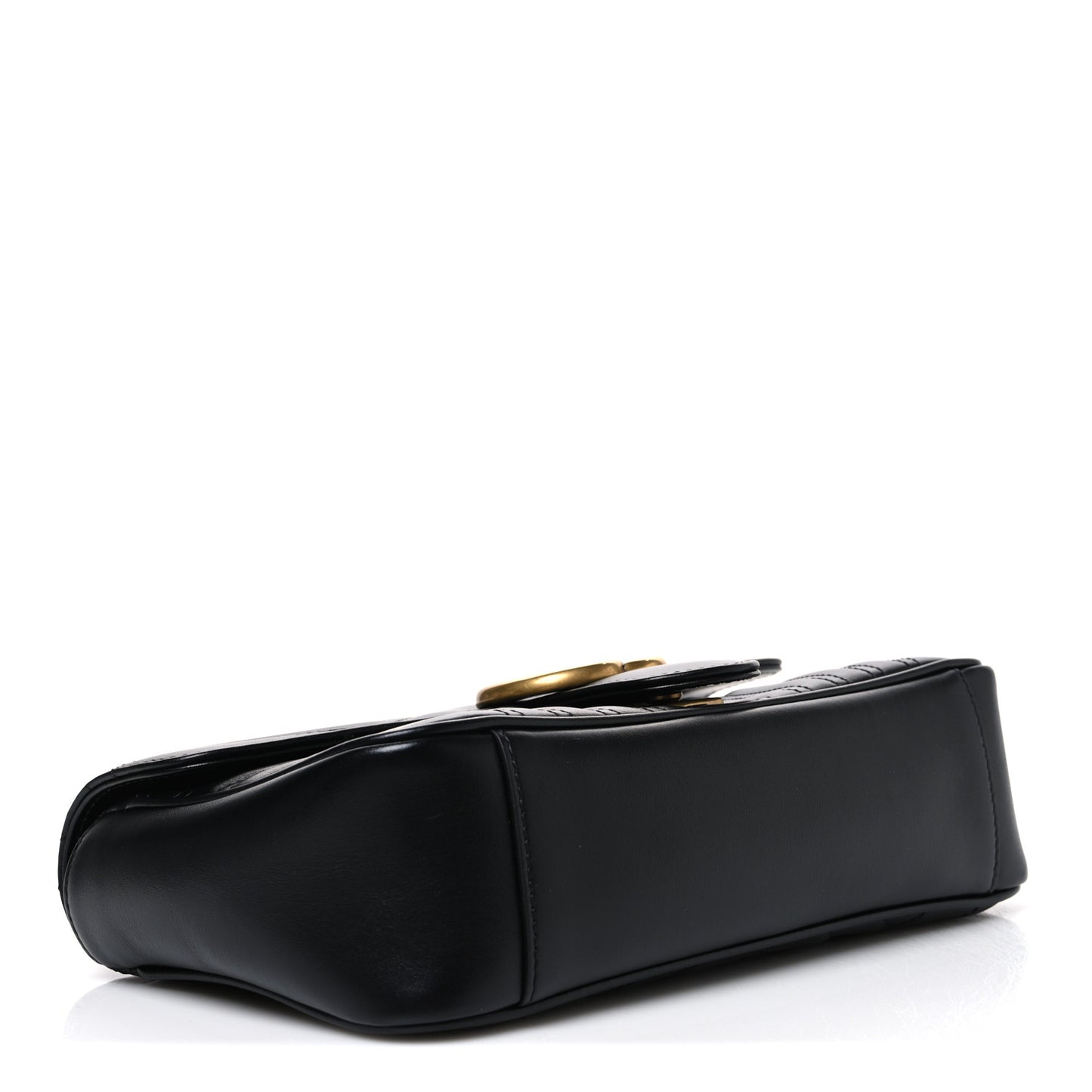 Calfskin Matelasse Small GG Marmont Shoulder Bag Black